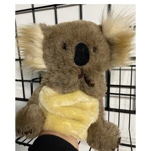 Vintage Dakin Plush Brown Koala Bear Hand Puppet - 1983 - 10" Height